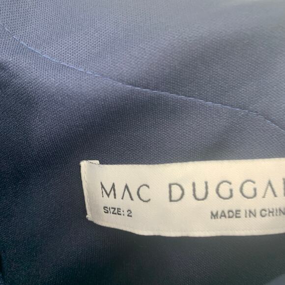 MAC DUGGAL Dress Size 2 Evening Gown Navy Blue NEW Stretch Jersey One Shoulder - Picture 3 of 6